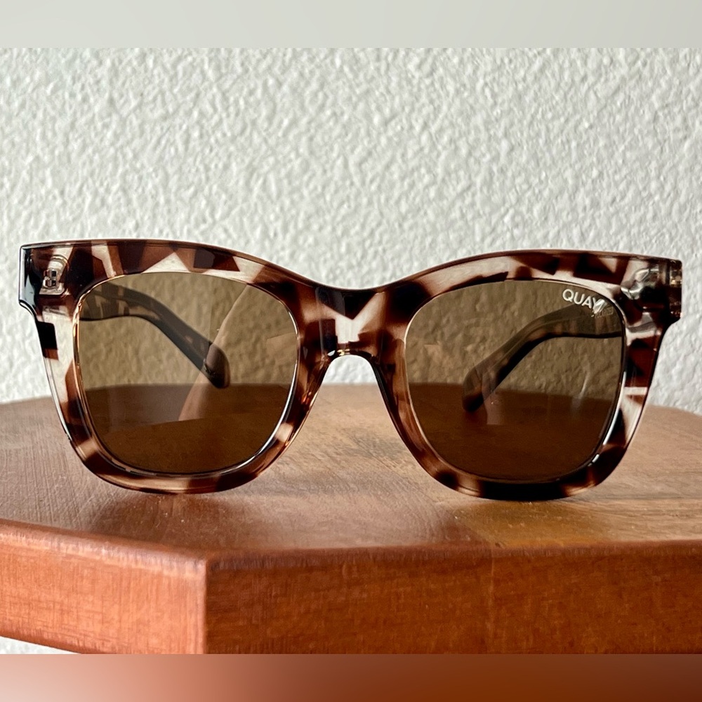 Quay After Hours Polarized Tortoise Frame Sunglasses